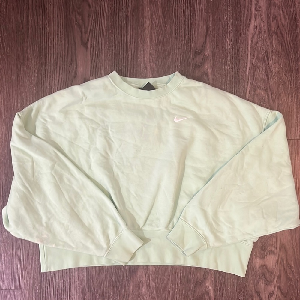 Lime green Nike crop sweatshirt